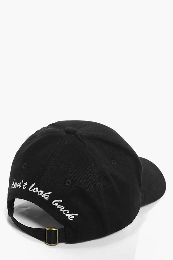 Kayla Don&#39;t Look Back Slogan Baseball Cap